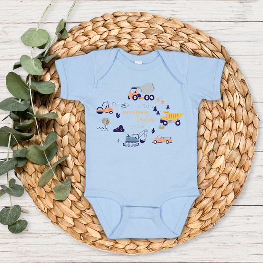 Construction Personalized Graphic Bodysuit | Multiple Colorways