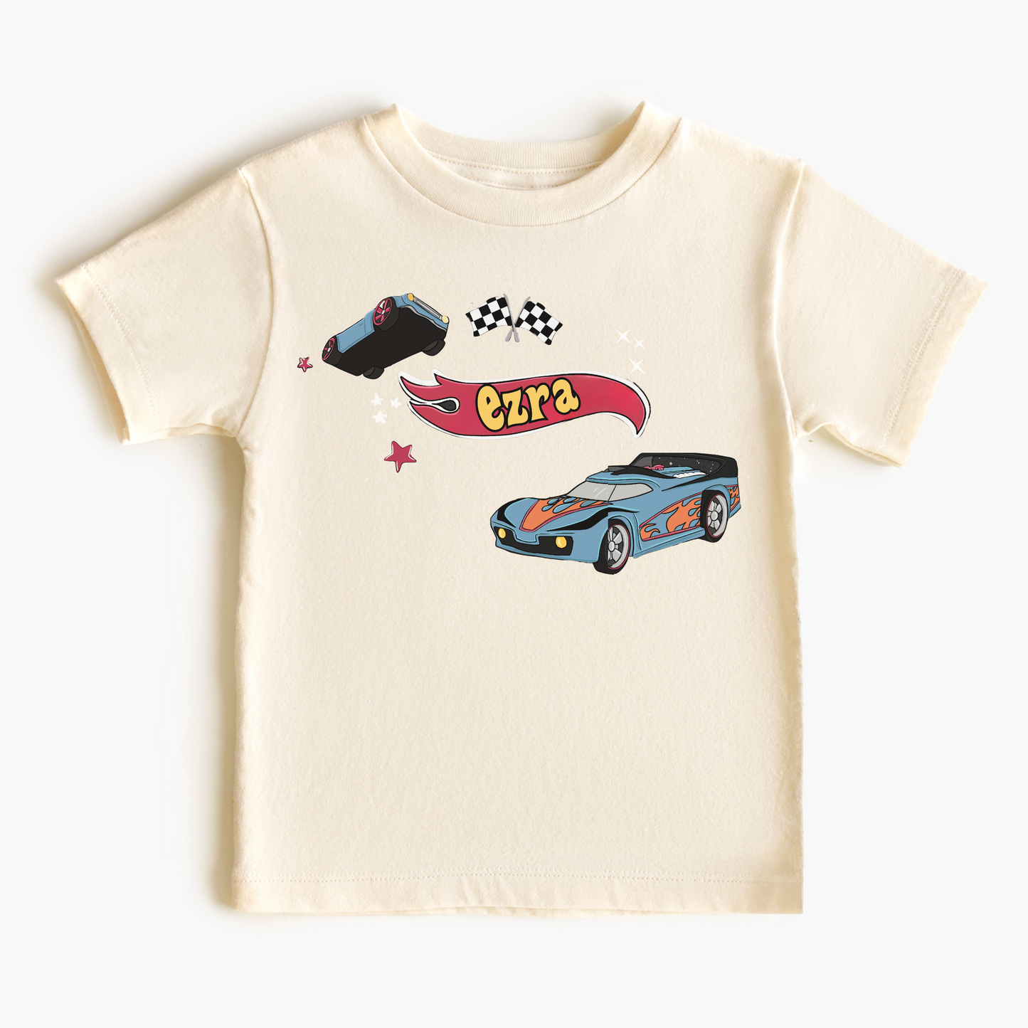 Let's Race Personalized Kids Graphic Tee | Multiple Colorways