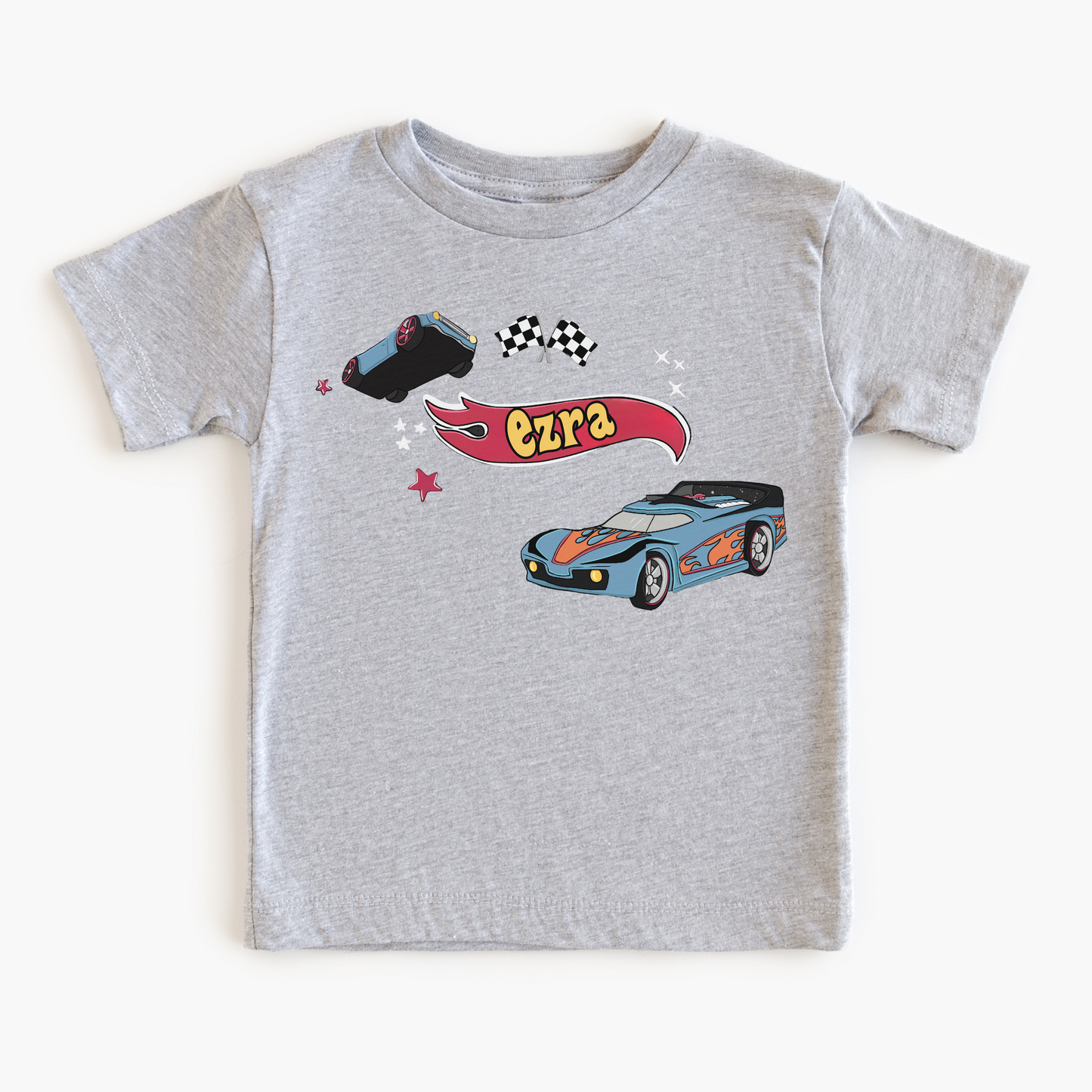 Let's Race Personalized Kids Graphic Tee | Multiple Colorways