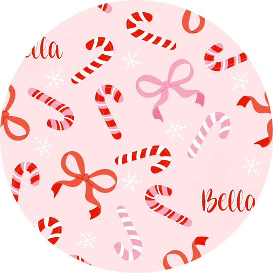 Peppermint Bows Christmas Personalized 30 Piece Puzzle