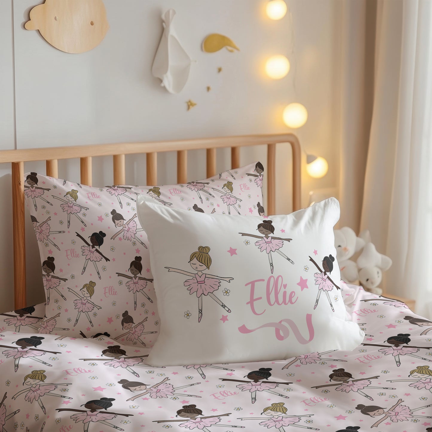 Ballerina Build Your Own Personalized Twin Bedding Set – Sheets & Pillowcase Options