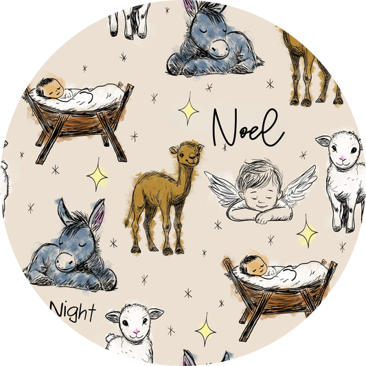 Holy Night Christmas Personalized Name Swaddle Blanket