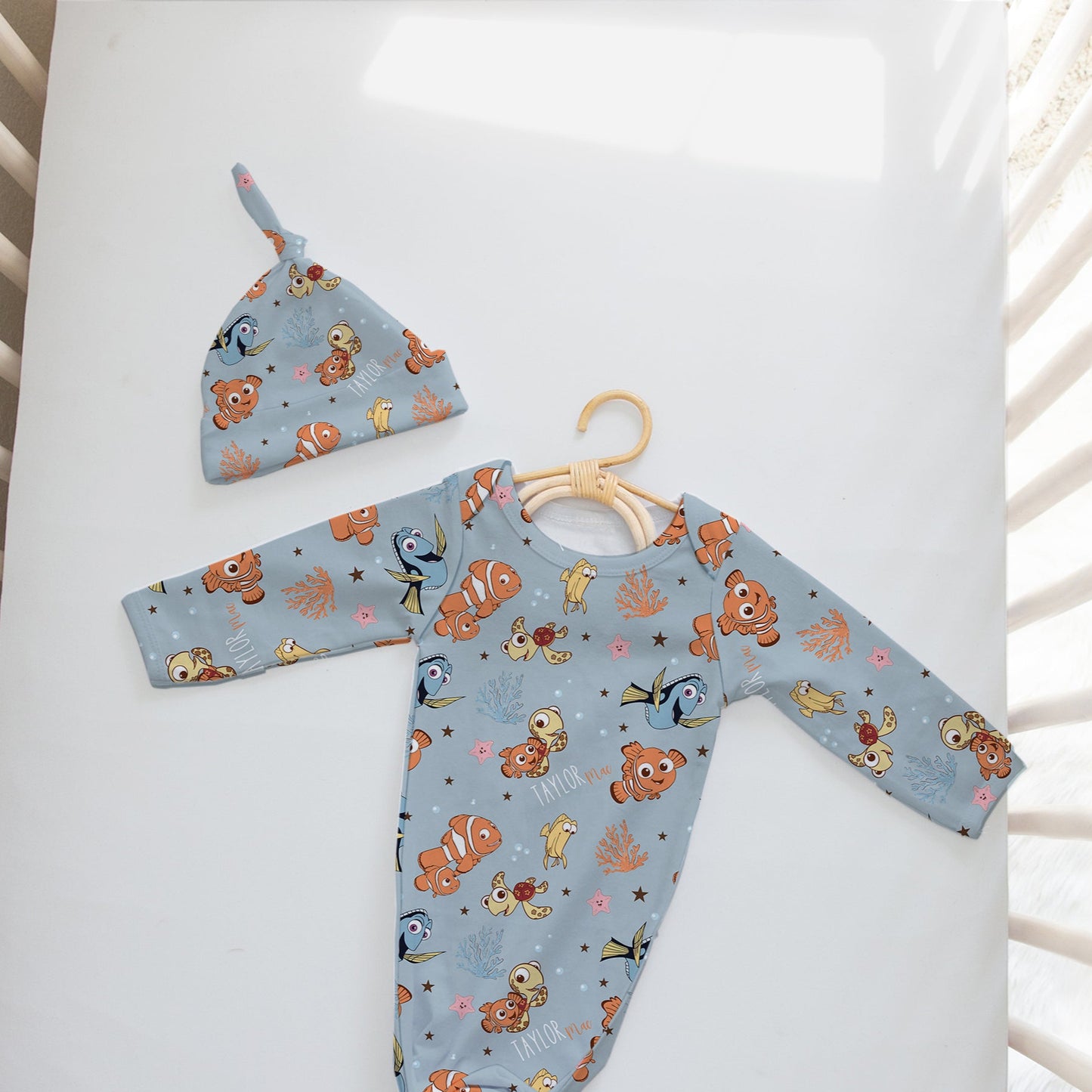 Keep Swimming Personalized Name Infant Gown