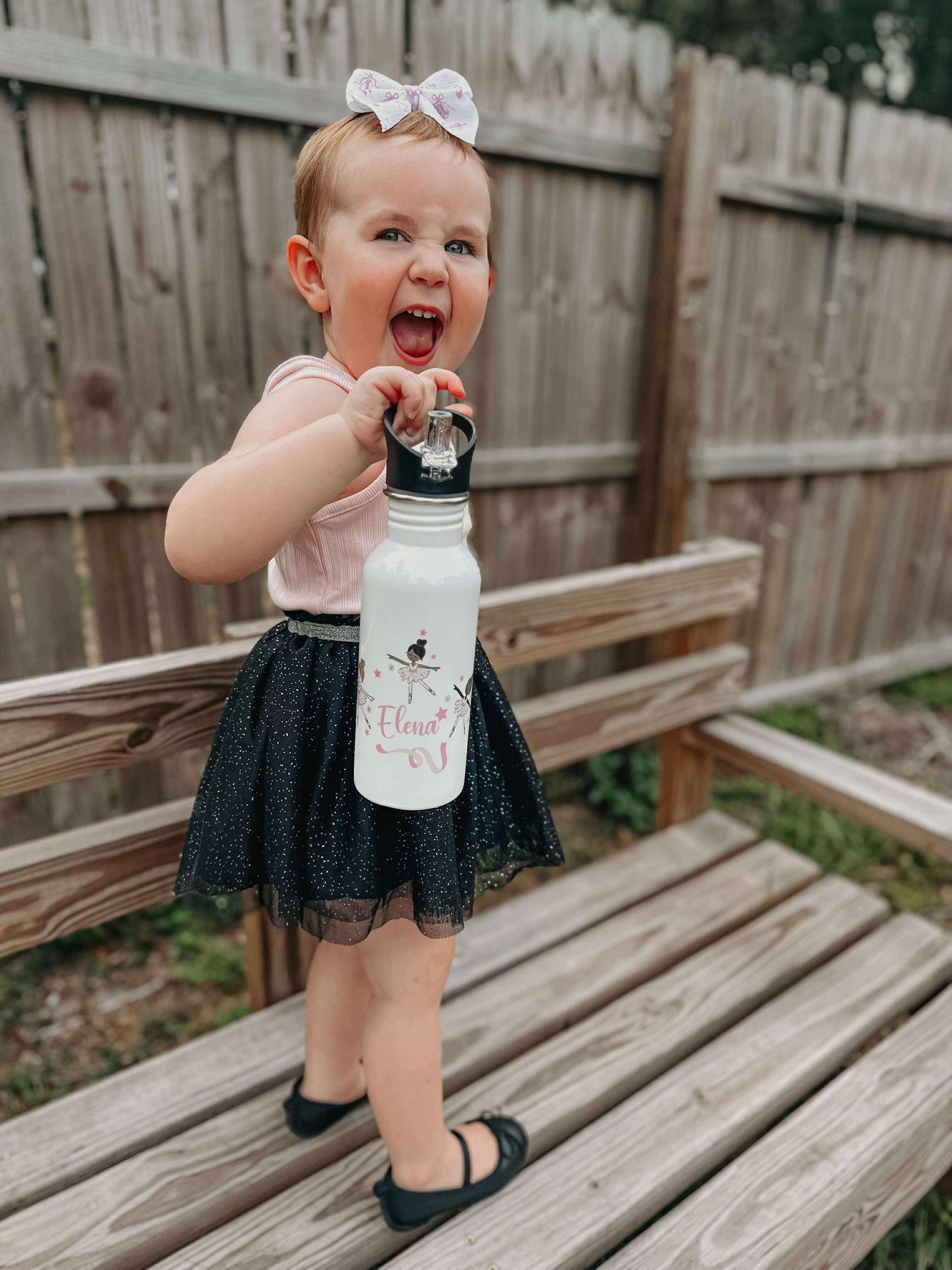 Ballerina Personalized Kids Water Bottle