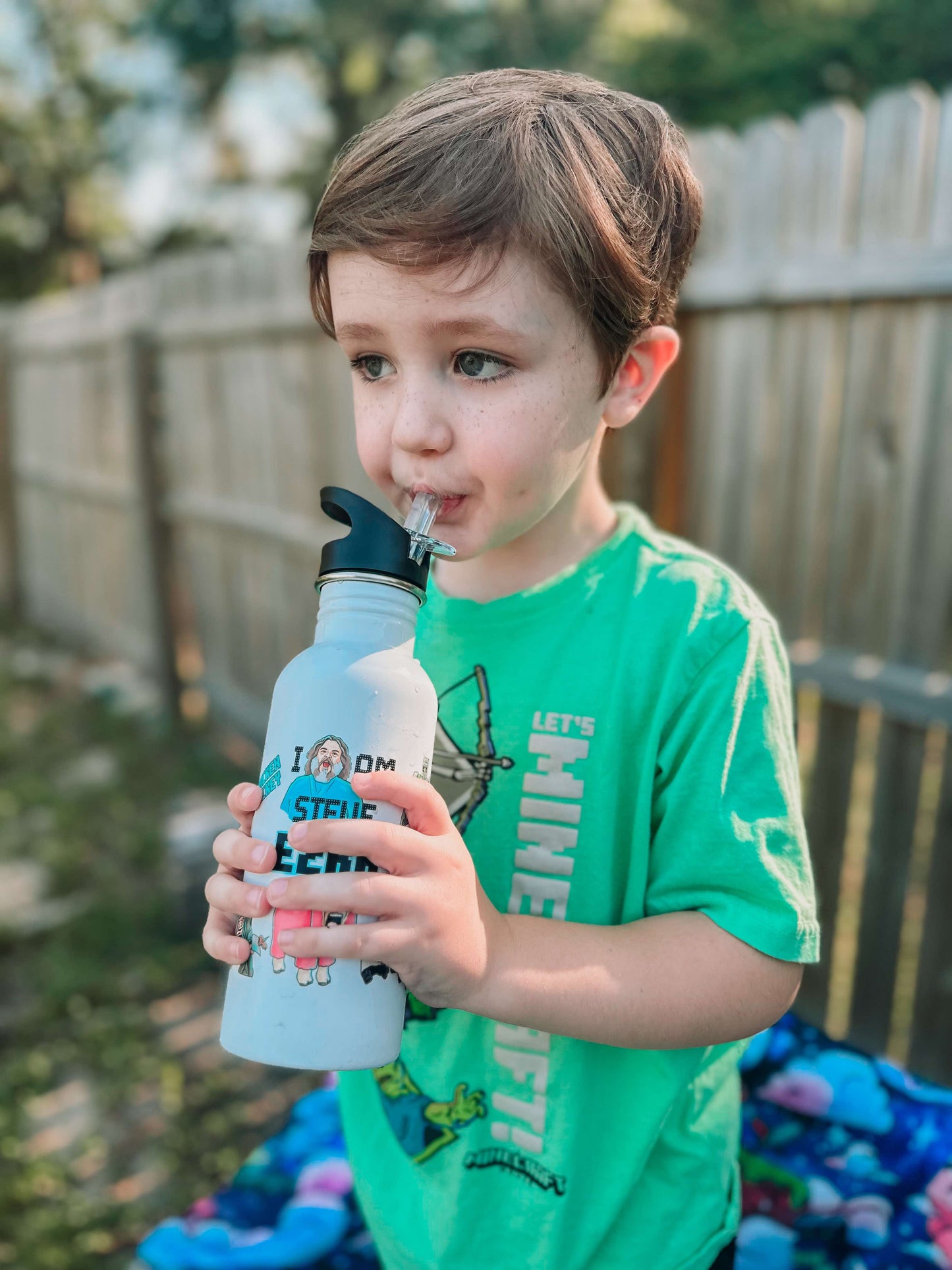 Chicken Jockey Personalized Kids Water Bottle