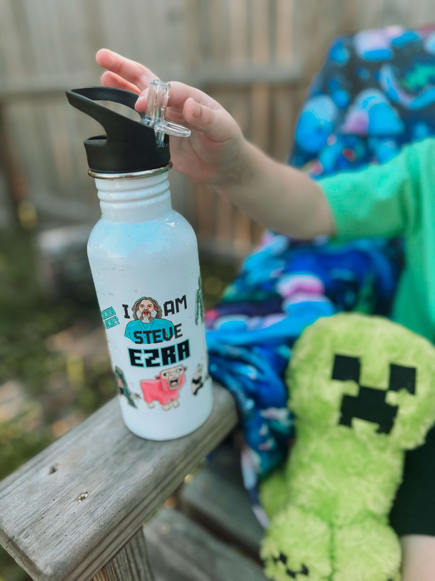 Chicken Jockey Personalized Kids Water Bottle