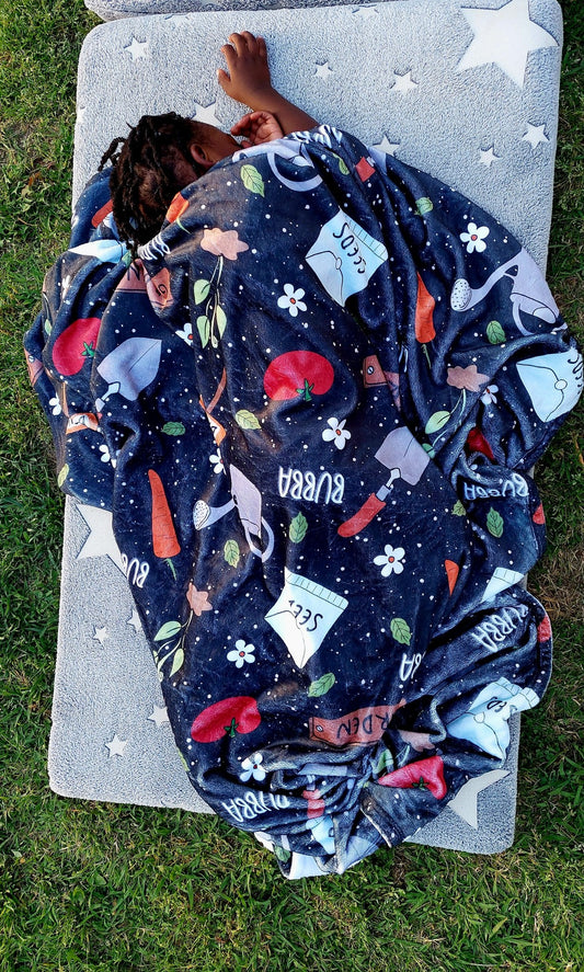 Green Thumb Personalized Minky Blanket