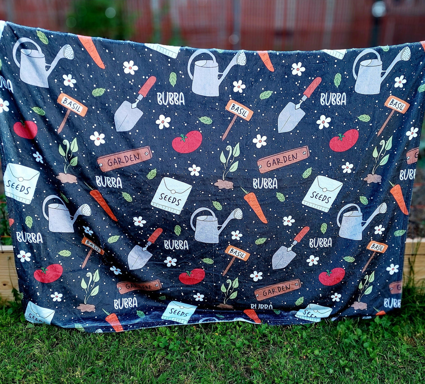 Green Thumb Personalized Minky Blanket
