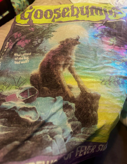 Goosebumps Books Halloween Minky Blanket