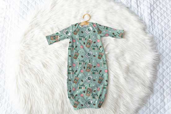 Cocoa & Cake Pops Personalized Name Infant Gown