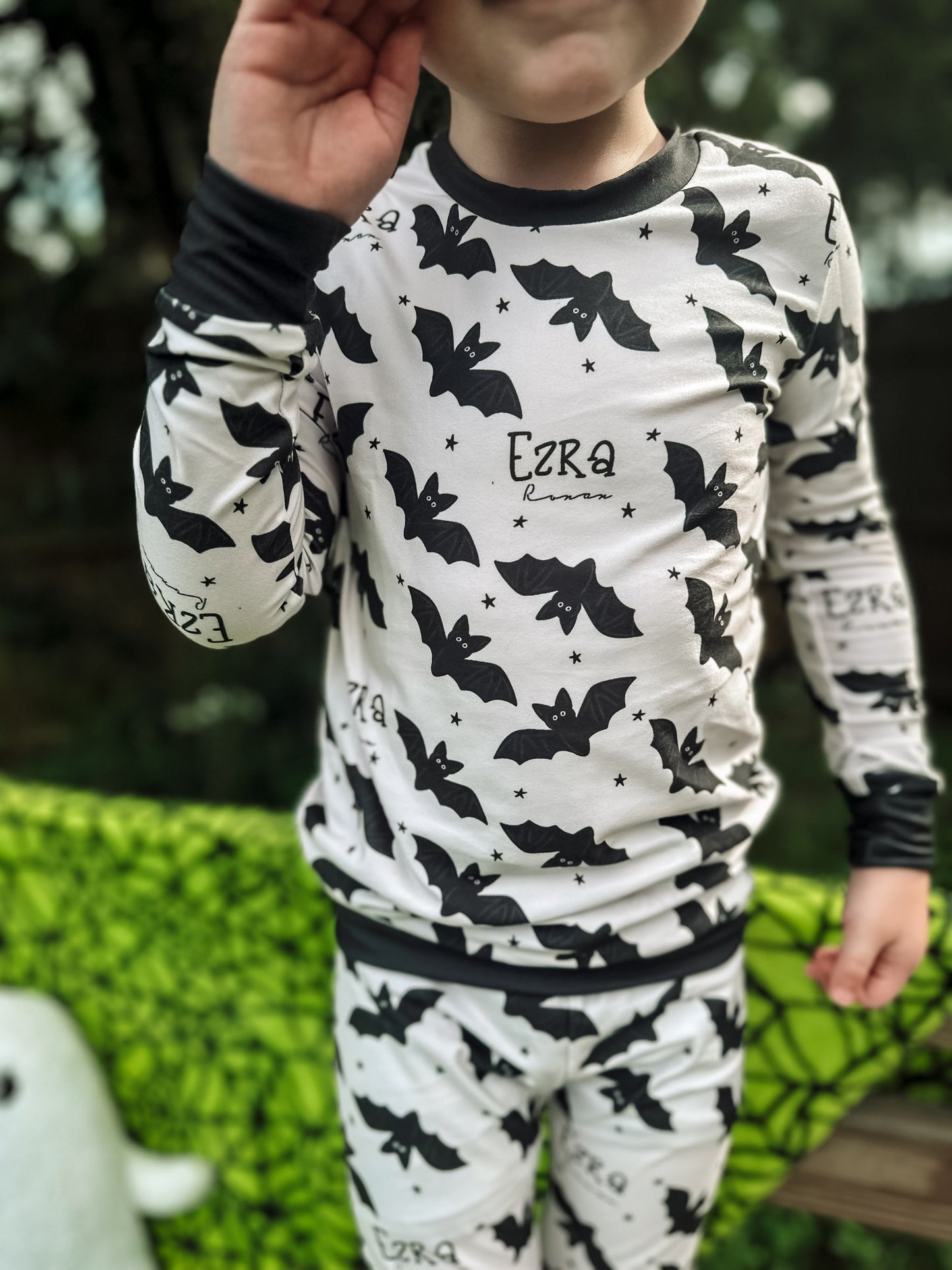 Feelin Batty Halloween Long Sleeve Jersey Jams – Two-Piece Loungewear Set