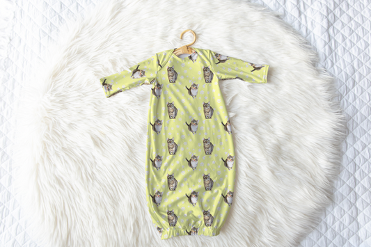Upload Your Pet! Personalized Infant Gown with Custom Pet Cartoon & Name