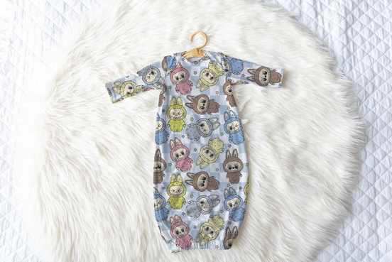 Labubu Monsters Macaron Infant Gown