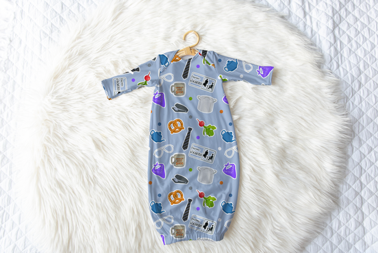 Paper Business Personalized Name Infant Gown