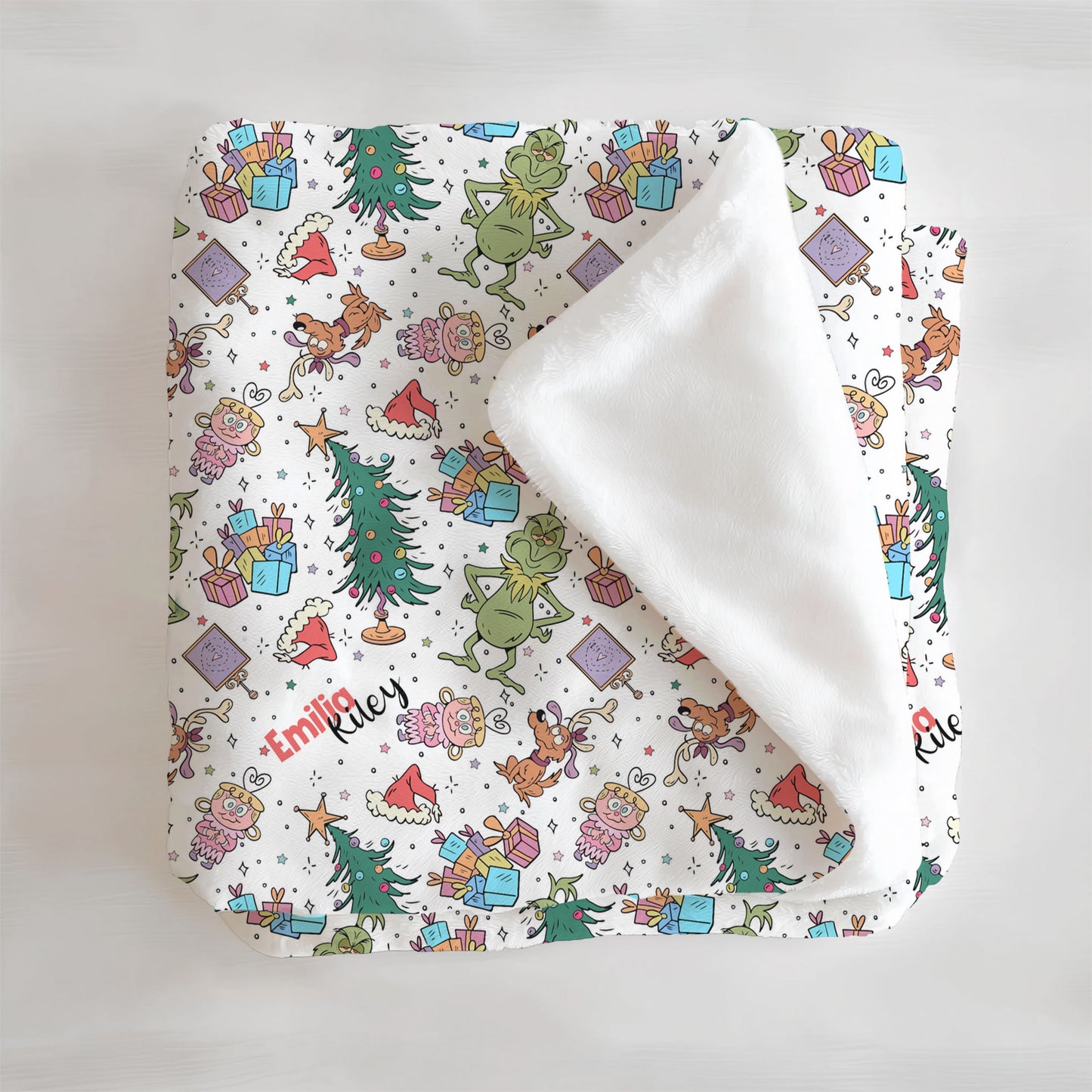 Mean But Merry Christmas Personalized Minky Blanket
