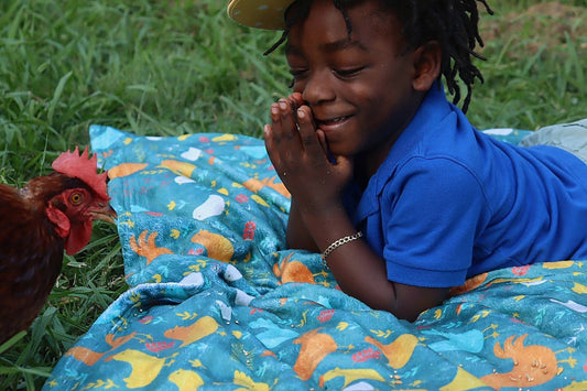 Cluck & Bloom Personalized Minky Blanket