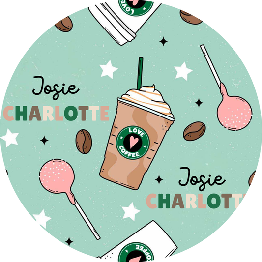 Coffee & Cake Pops Personalized Jersey Jams – Two-Piece Loungewear Set