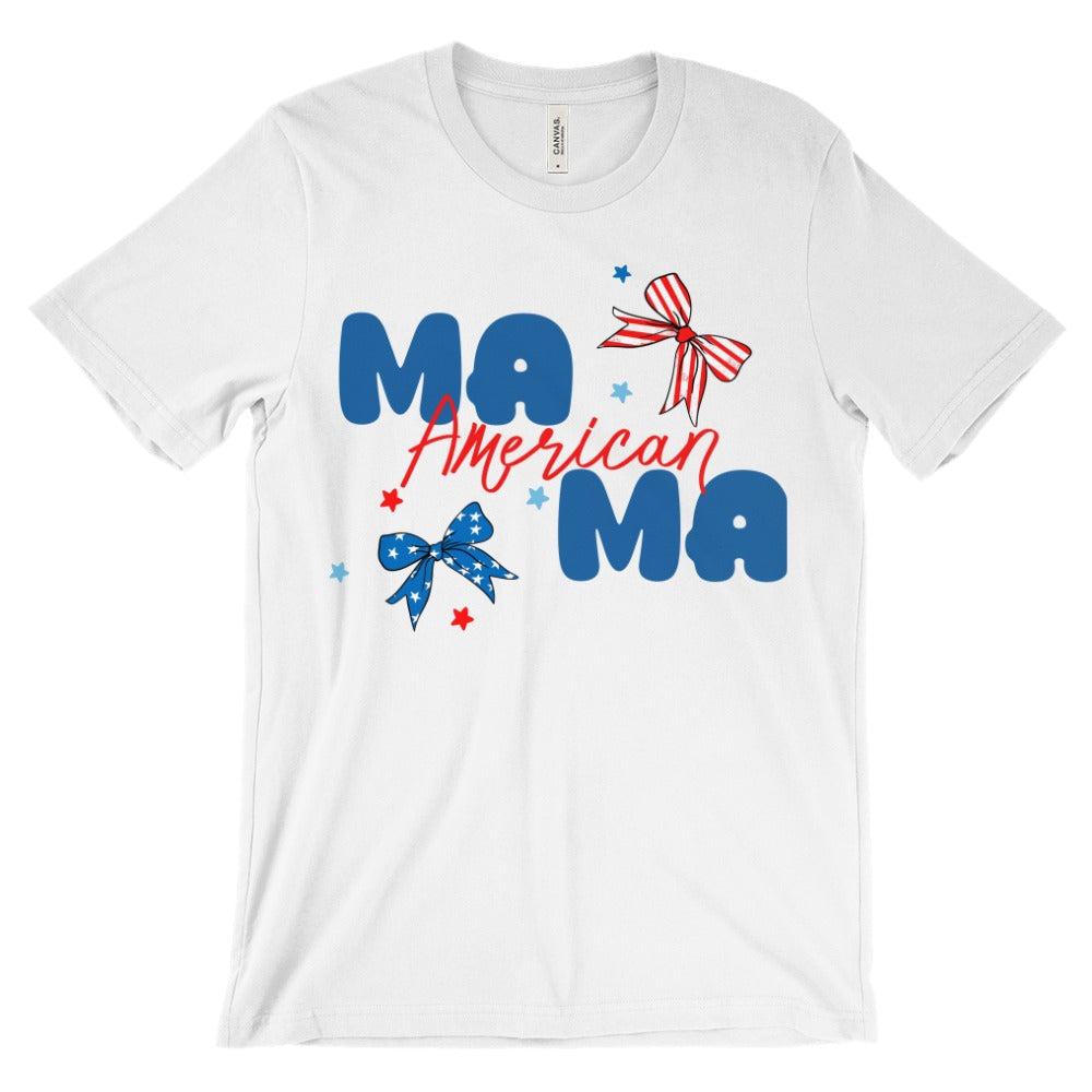 America The BOW-tiful Mama Women's Graphic Tee | White