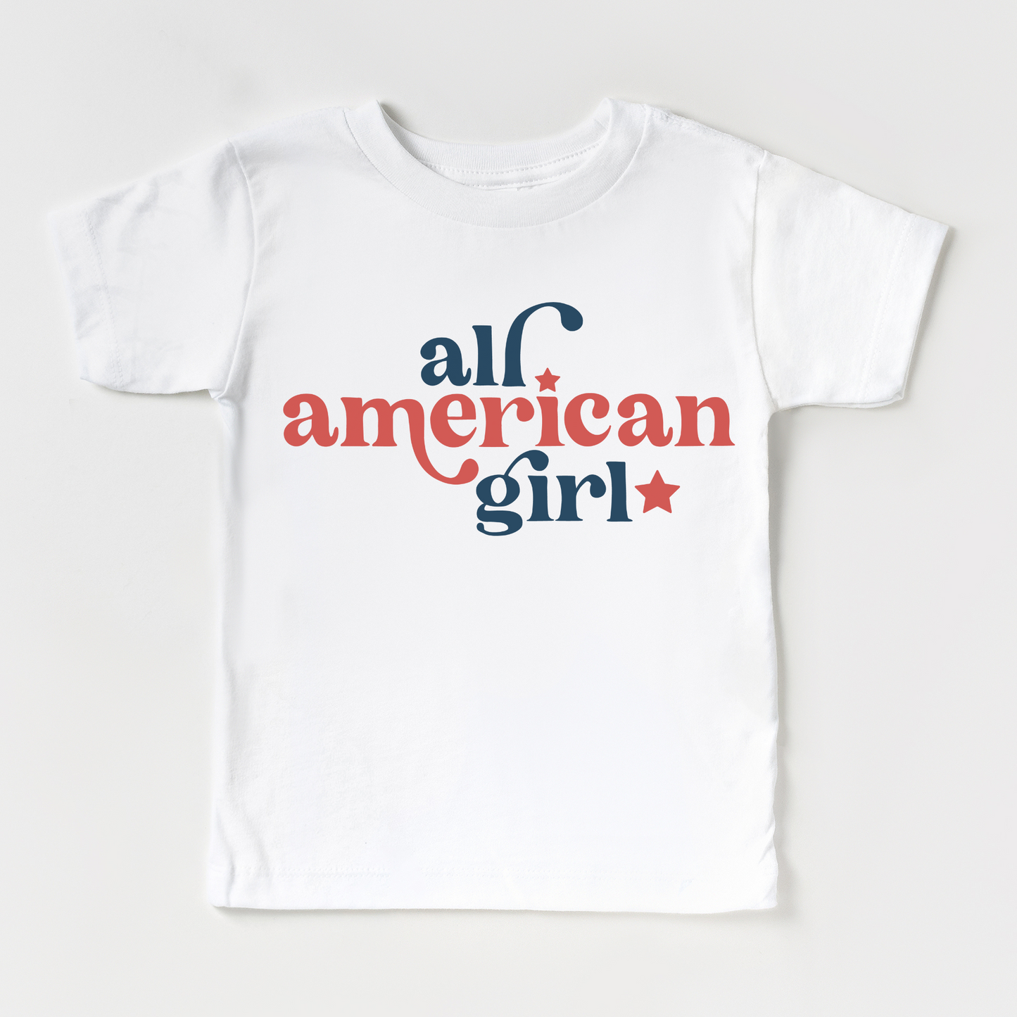 All American Girl Kids Graphic Tee | White