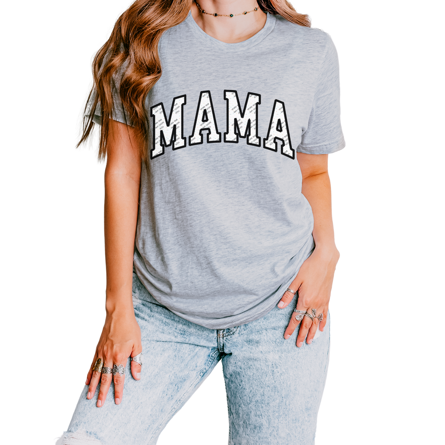 Upload Your Own File Personalized MAMA Women's Graphic Tee | Multiple Colorways