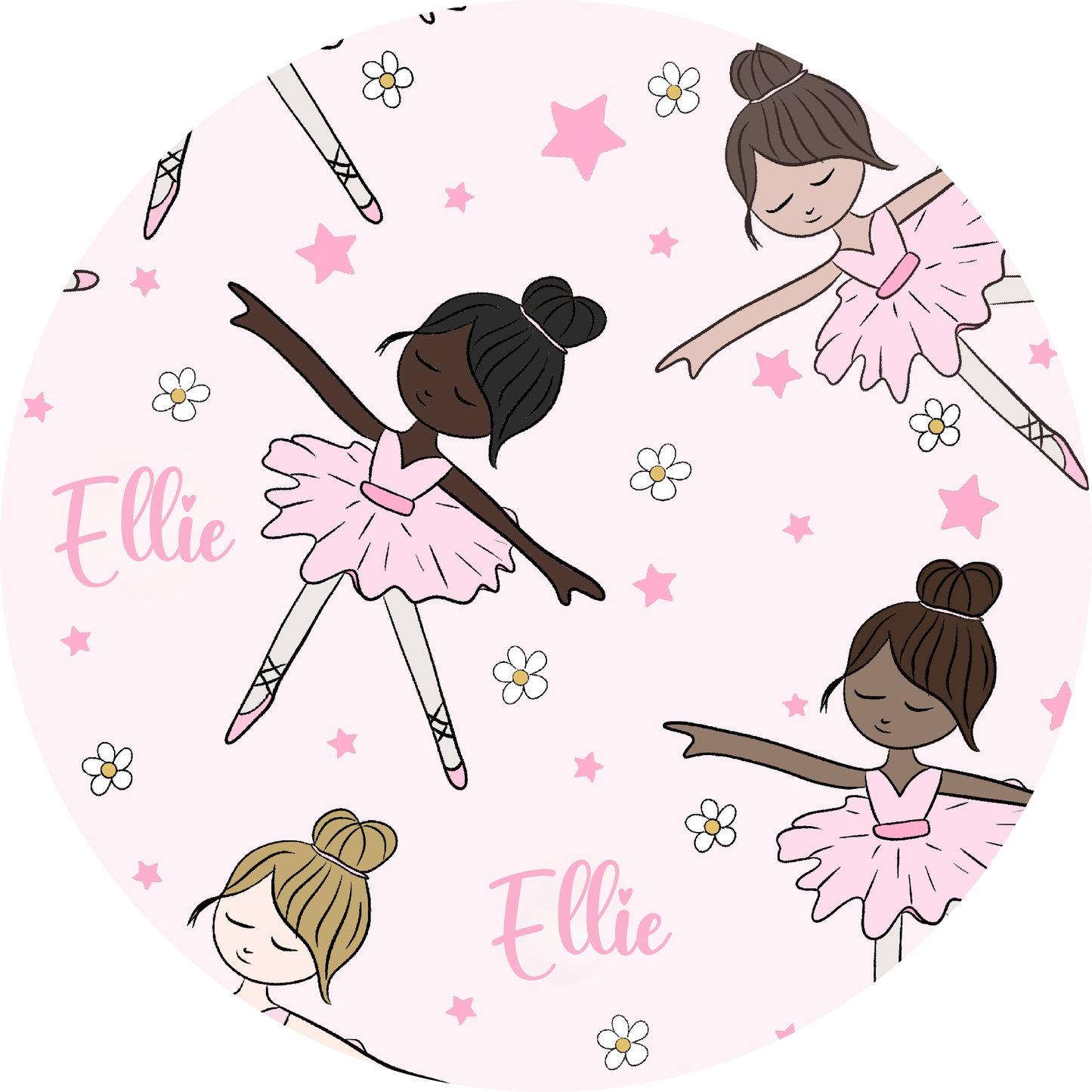 Ballerina Personalized Name Nursing Pillow Cover
