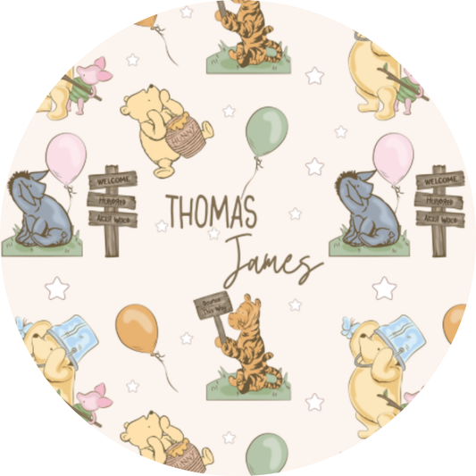 Hundred Acre Woods Personalized Changing Pad Cover