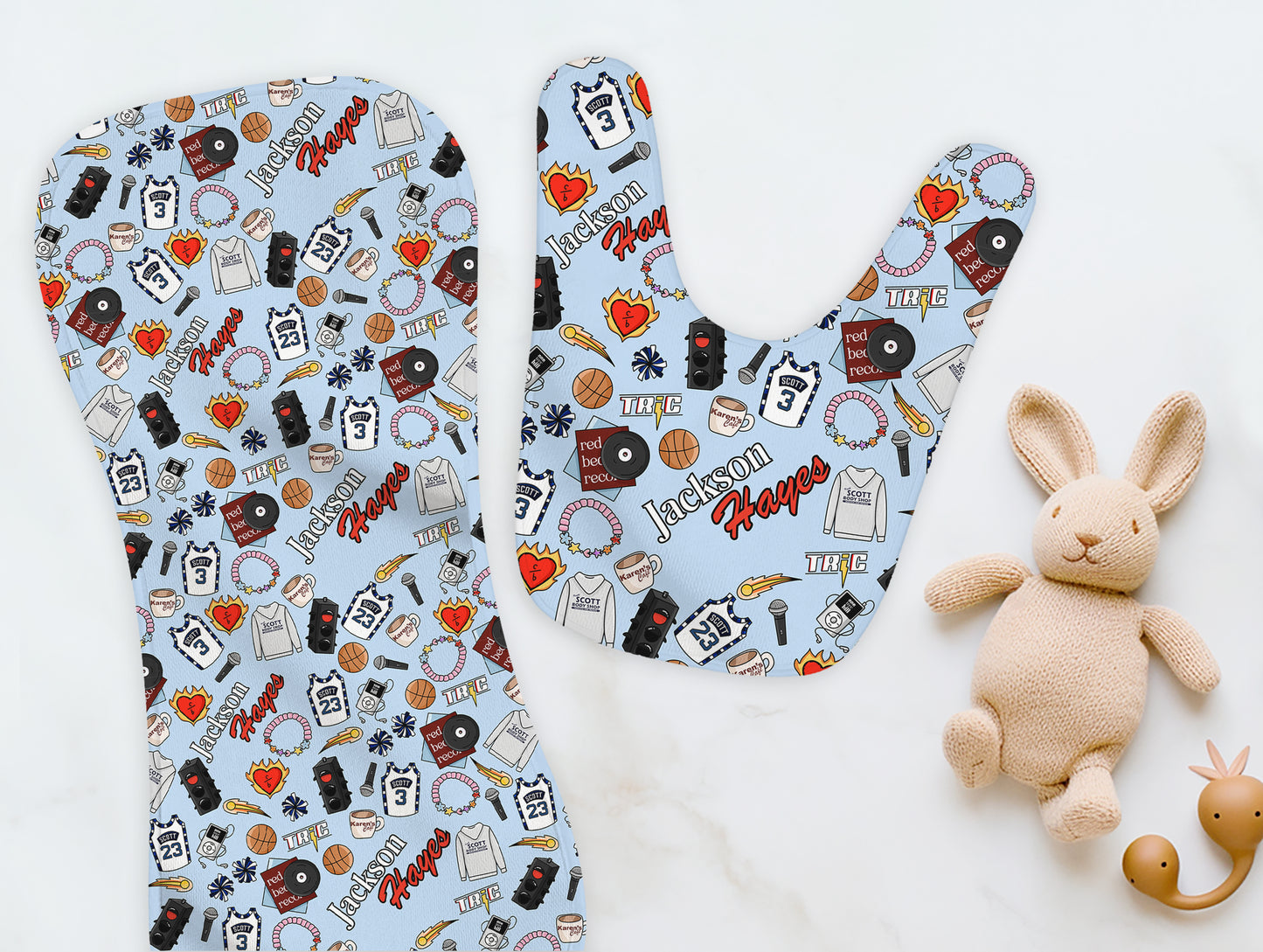 One Tree Hill Burp Cloth & Bib