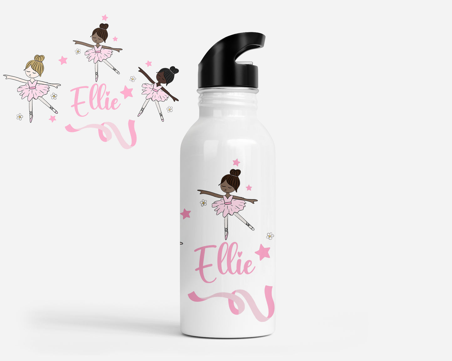 Ballerina Personalized Kids Water Bottle