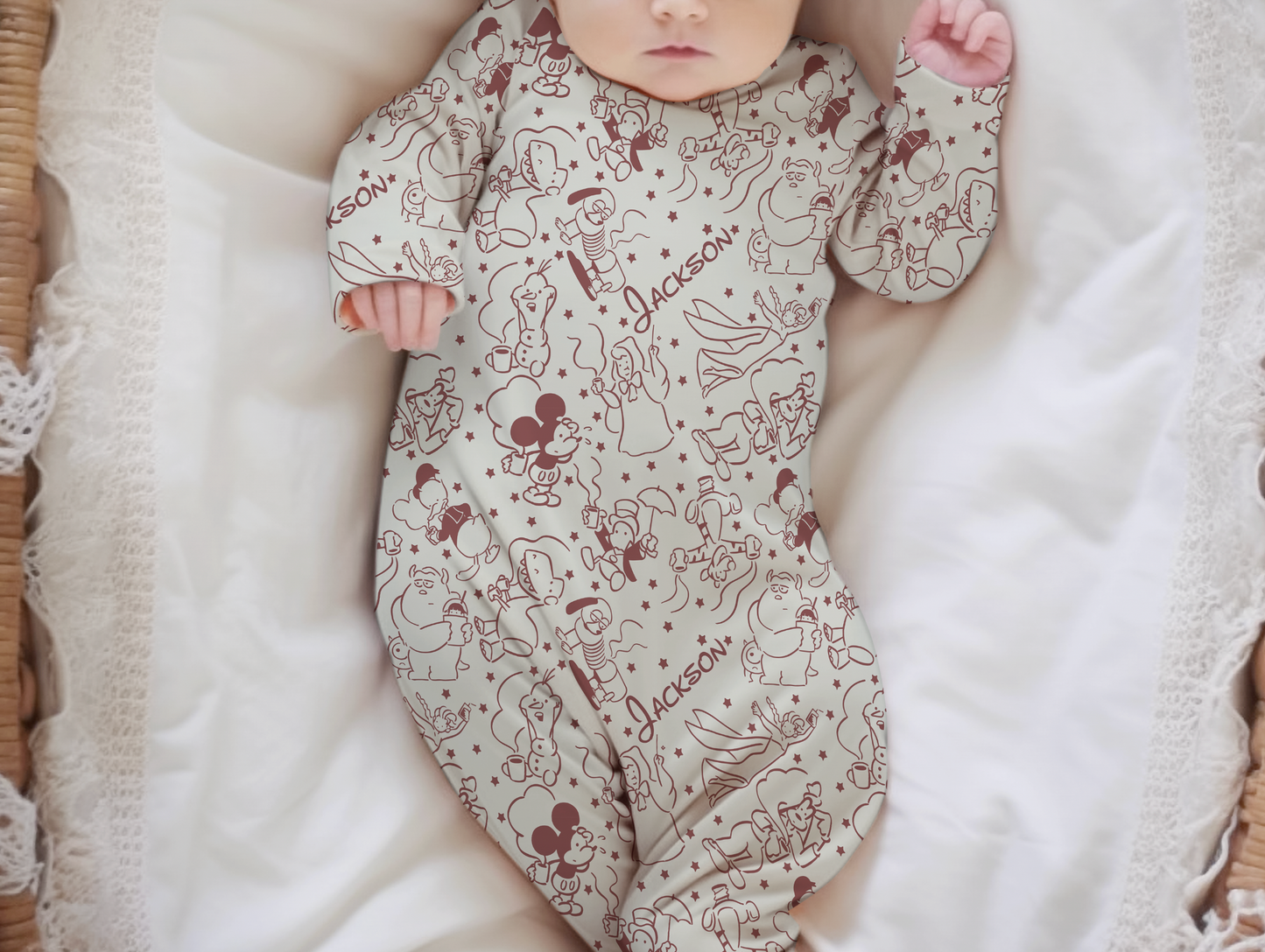 Park Doodles Personalized Name Infant Gown