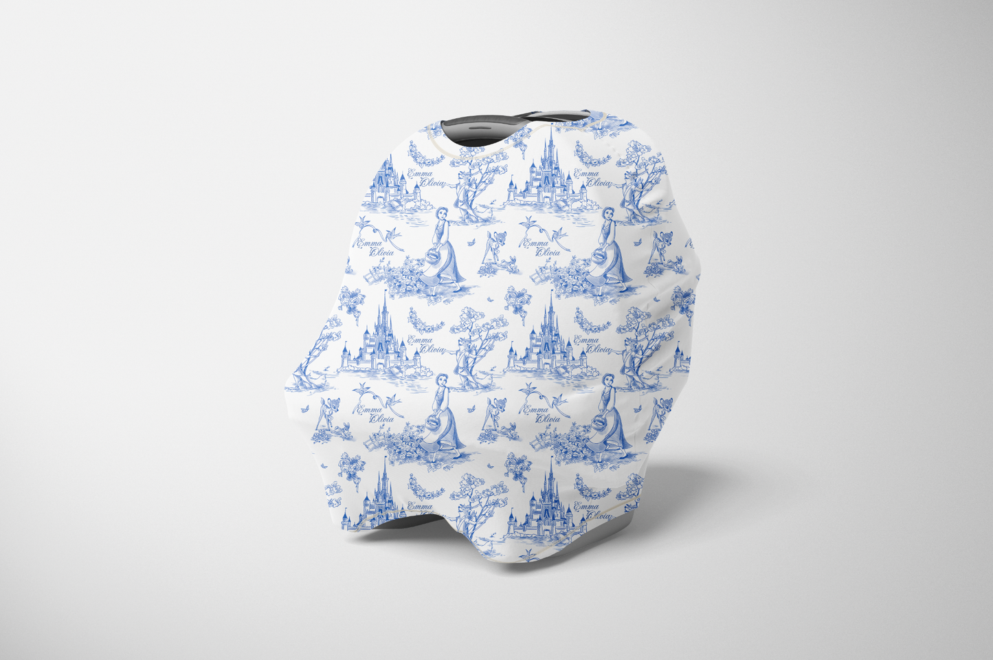 Tale As Old As Time Blue Toile Personalized Multi Use Cover