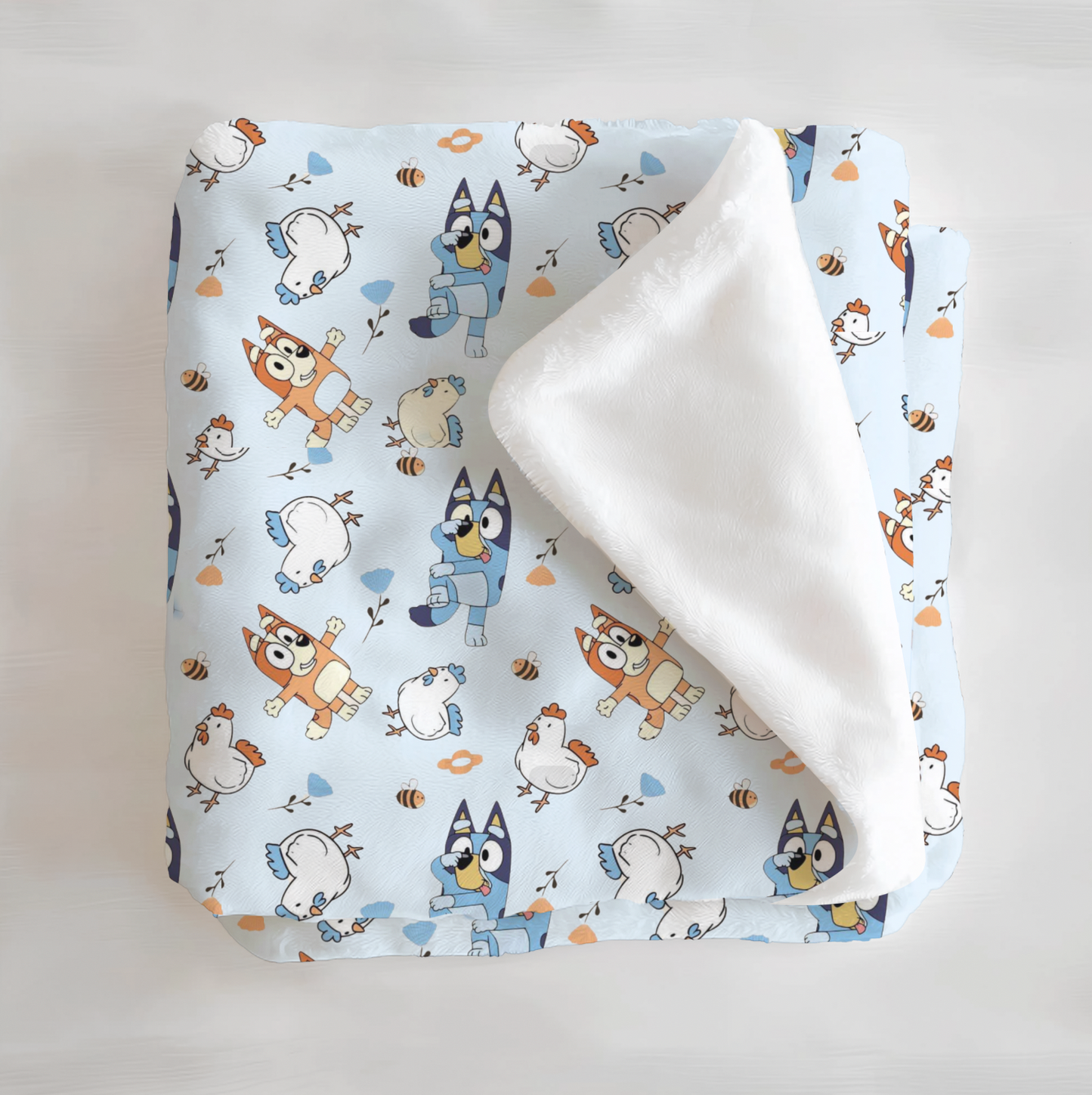 Heeler Chickens 2.0 Minky Blanket - Little Britches Collaboration