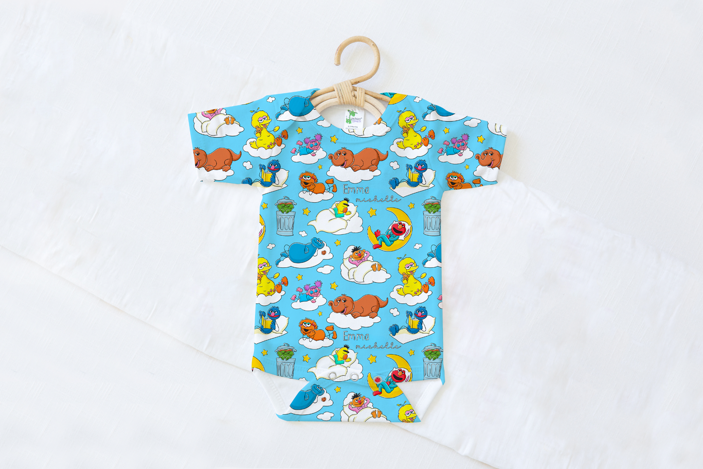 Snoozy Street Personalized Name Baby Bodysuit