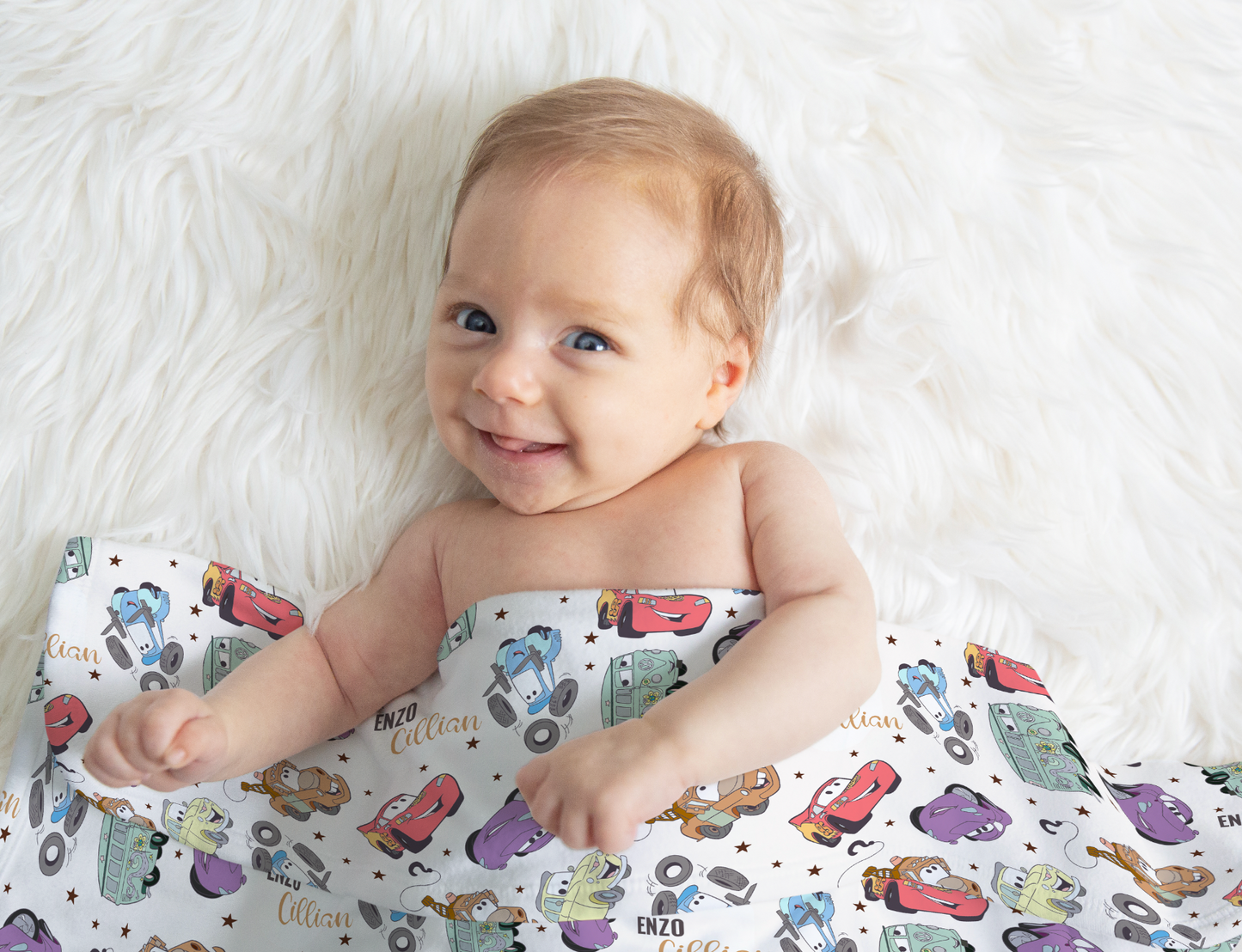 Mater & Friends Personalized Name Swaddle