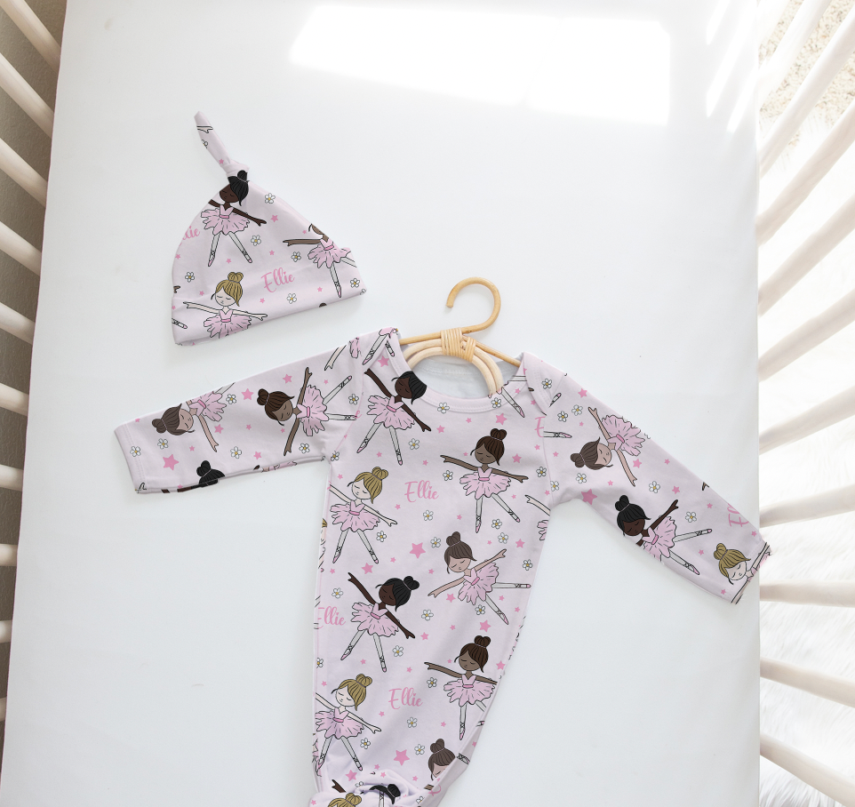 Ballerina Personalized Name Infant Gown