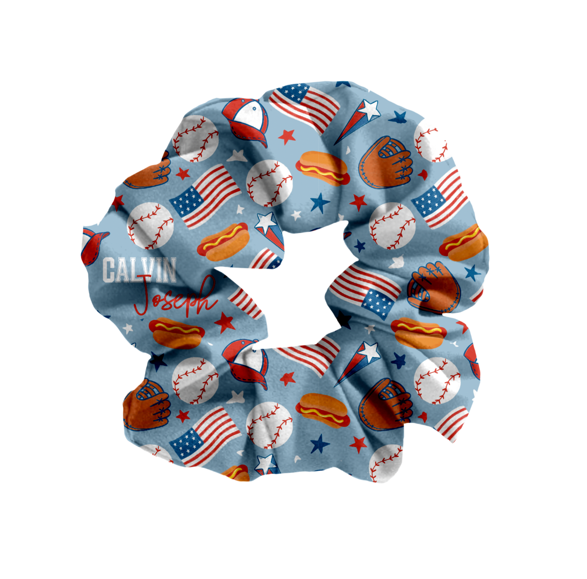 Take Me Out To The Ballgame Personalized Hair Scrunchie