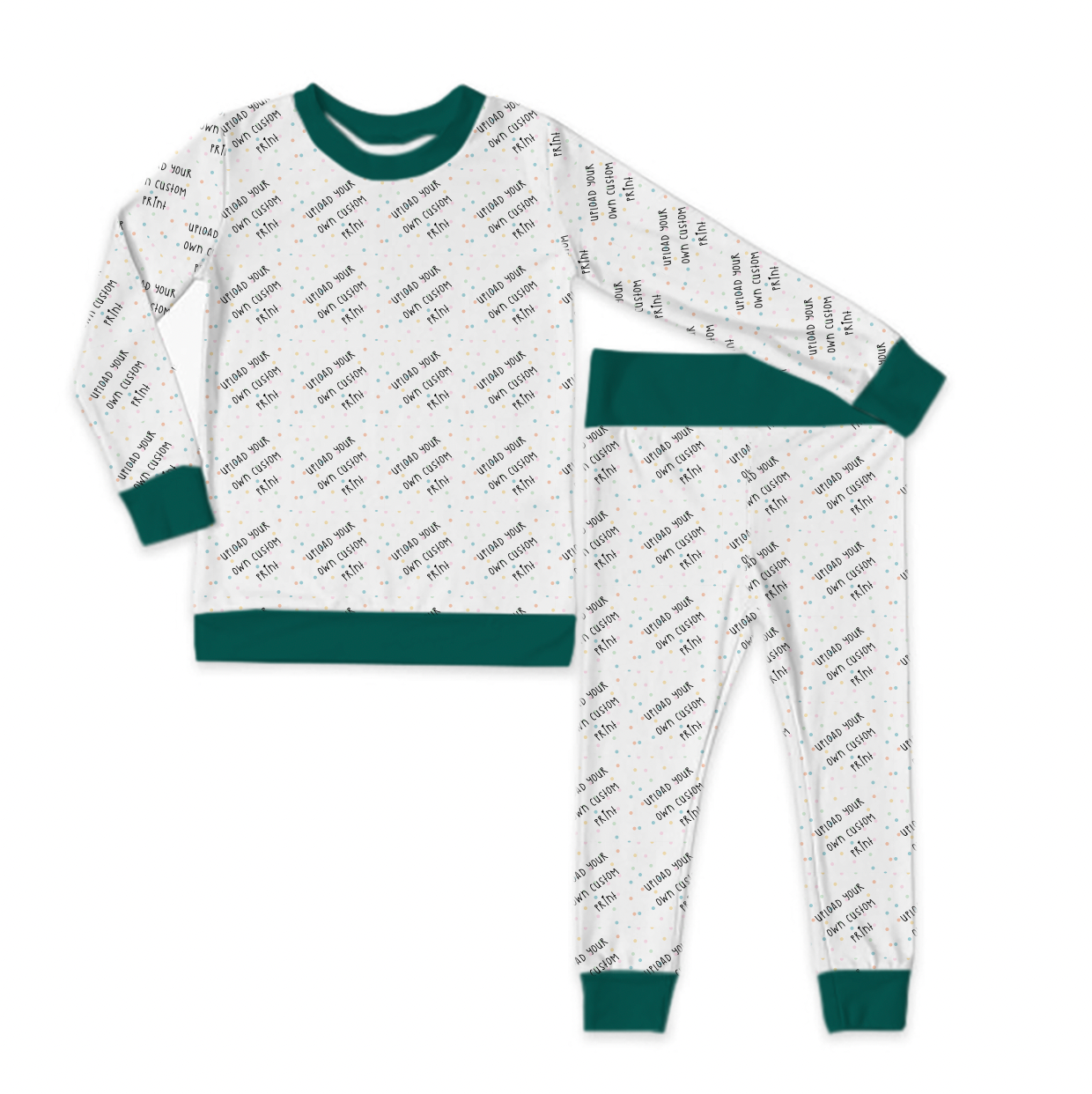 Upload Your Own File | Long Sleeve Jersey Jams – Two-Piece Loungewear Set
