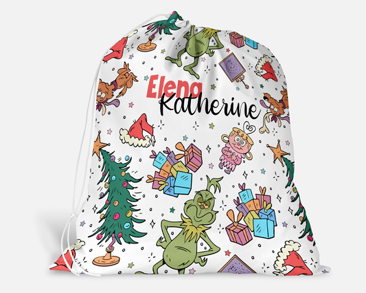 Mean But Merry Christmas Personalized Oversized Santa Sack