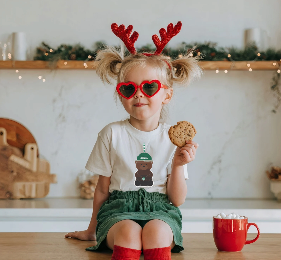 Bearista Kids Graphic Tee | White