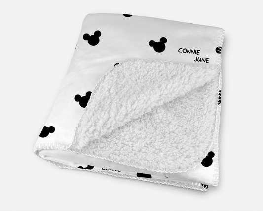Mr. Mouse Personalized Sherpa Blanket
