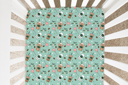 Cocoa & Cake Pops Personalized Crib Sheet