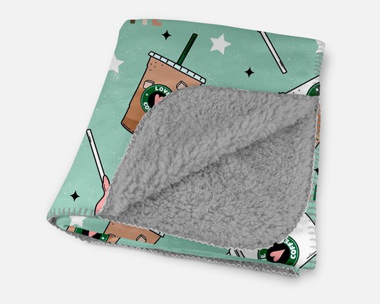 Cocoa & Cake Pops Personalized Sherpa Blanket