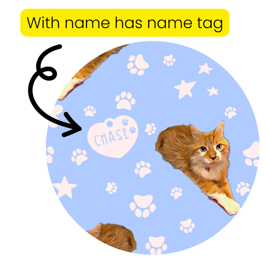 Upload Your Pet! Personalized with Custom Pet Cartoon & Name Knotted Newborn Hat & Bow Headband