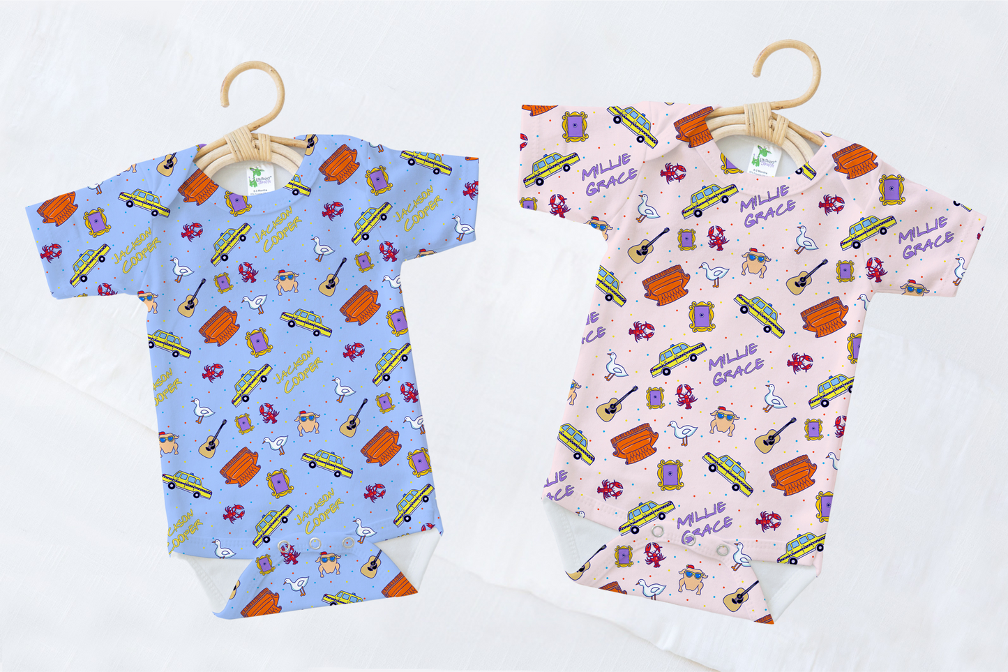 Besties Personalized Name Baby Bodysuit