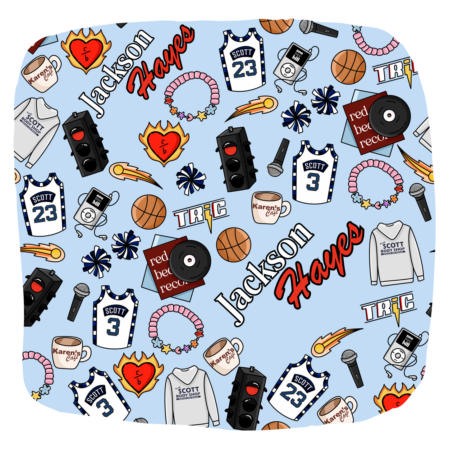 One Tree Hill Personalized Name Swaddle Blanket
