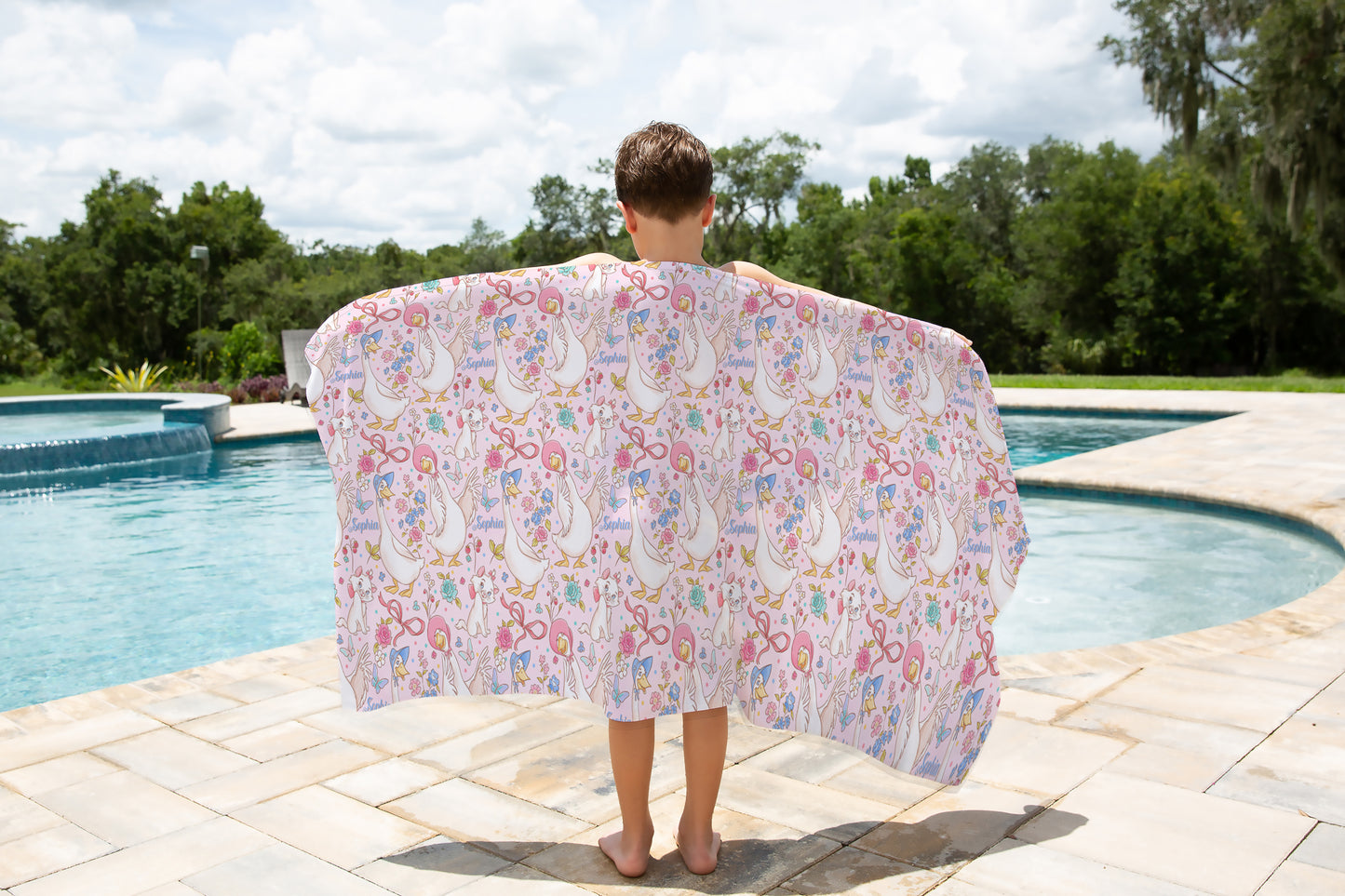Marie Personalized Kids Beach Towel