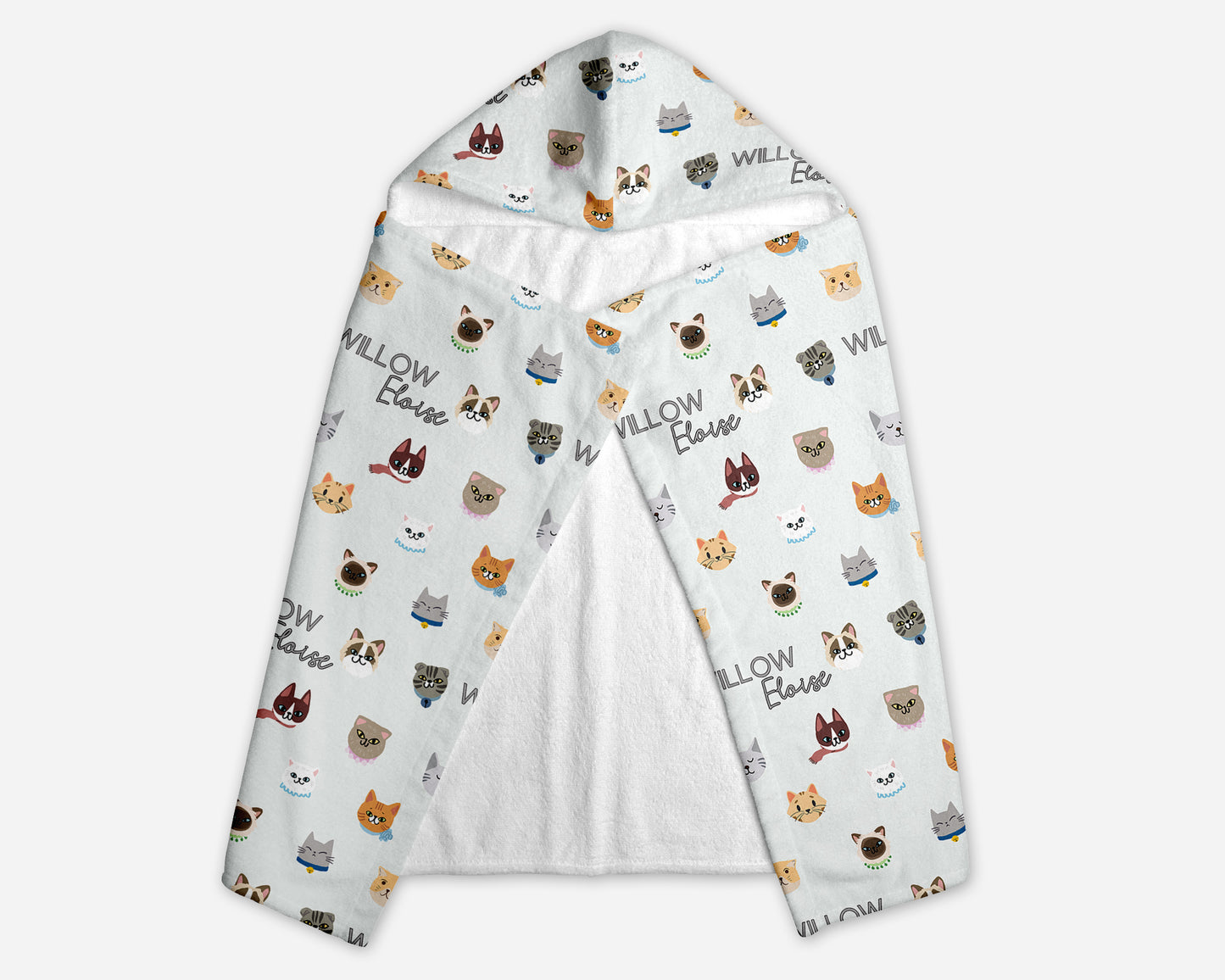 Cats Personalized Hooded Towel