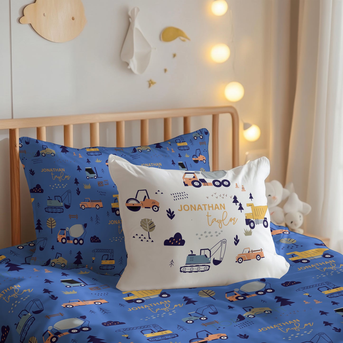 Construction Build Your Own Personalized Twin Bedding Set – Sheets & Pillowcase Options