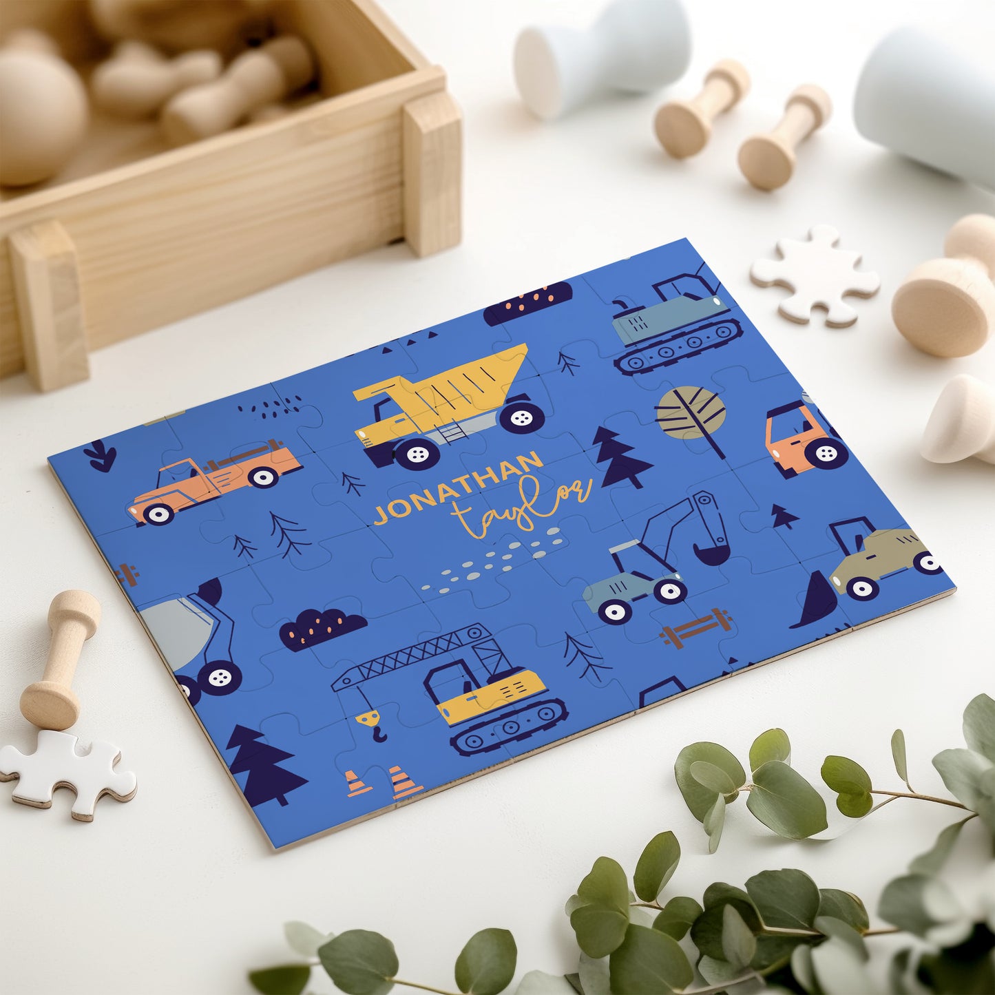 Construction Kids Personalized 30 Piece Puzzle