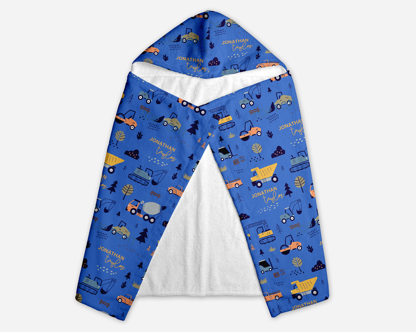 Construction Personalized Hooded Towel