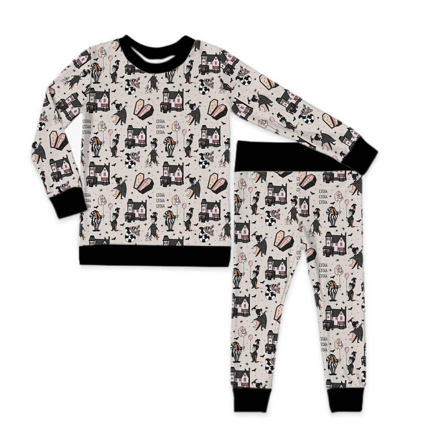 Say My Name 3X Halloween Long Sleeve Jersey Jams – Two-Piece Loungewear Set